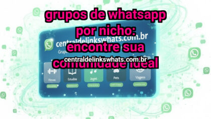Grupo WhatsApp: Grupos de WhatsApp por Nicho: Encontre Sua Comunidade Ideal - Clique para entrar